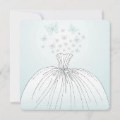 Trouwjurk Butterflies Vrijgezellenfeest Kaart (Achterkant)