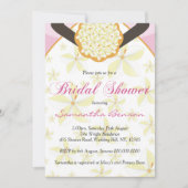 Trouwjurk Custom Vrijgezellenfeest Invites Pink Kaart (Voorkant)