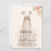 Trouwjurk Dress Herfst Floral Vrijgezellenfeest Kaart (Voorkant)