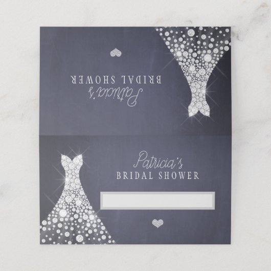 Trouwjurk elegant navy vrijgezellenfeest chic plaatskaartje (Buitenkant ongevouwen)