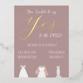 Trouwjurk Folie Uitnodiging 'Say Yes To The Dress' (Voorkant)