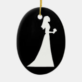 Trouwjurk gepersonaliseerde kerst ornament (Voorkant)