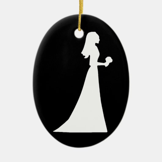 Trouwjurk gepersonaliseerde kerst ornament (Voorkant)