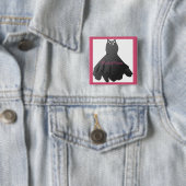 Trouwjurk getuige knoop vierkante button 5,1 cm (In situ)