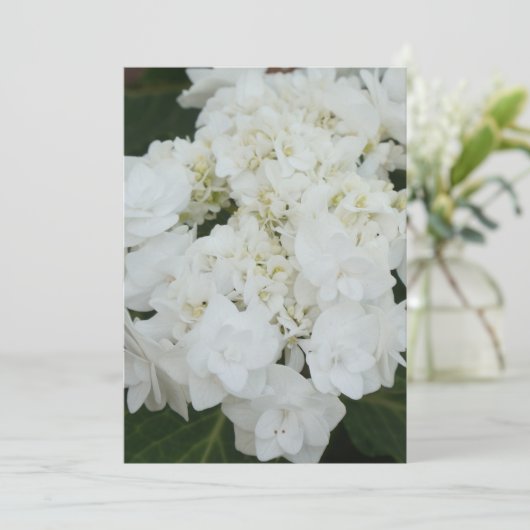 Trouwjurk hortensia bruiloft aankondiging (Staand voorkant)