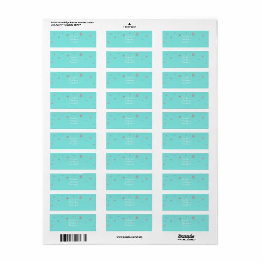 Trouwjurk in turquoise, blauw en met strik etiket (Full Sheet)