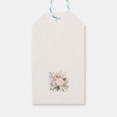 Trouwjurk jurk Floral Vrijgezellenfeest Favor Cadeaulabel (Achterkant)