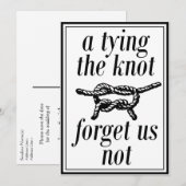 Trouwjurk Knoop De Knoop Grappig Save The Date Tro Kaart (Voorkant / Achterkant)