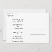 Trouwjurk Knoop De Knoop Grappige Save The Date Tr Kaart (Achterkant)