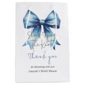 Trouwjurk Knoop Something Blue Boog Bruidsfeest Medium Cadeauzakje (Voorkant)
