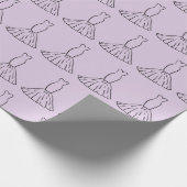 Trouwjurk Lichtpaars Naadloos Glamoureus Cadeaupapier (Hoek)