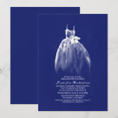 Trouwjurk Marine Bruids Douche Uitnodigingen (Voorkant / Achterkant)