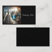 Trouwjurk met een Fantasy Achtergrond Visitekaartje (Voorkant / Achterkant)