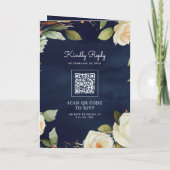 Trouwjurk met QR-code in een Mason-jar met blauwe (Achterkant)