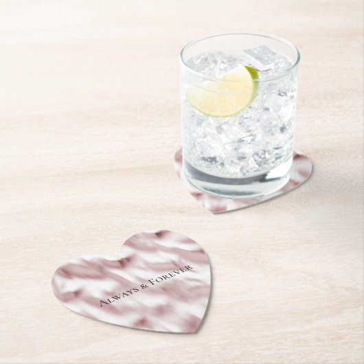 Trouwjurk met Roze Glamour Kartonnen Onderzetters (Insitu)