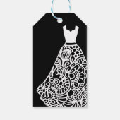 Trouwjurk met witte kant cadeaulabel (Achterkant)