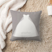 Trouwjurk Moderne Glamour Bruids Chic Grijs Kussen (Deken)