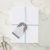 Trouwjurk Moderne Glamour Bruidsdouche Grijs Cadeaulabel (Met Touw)