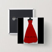 Trouwjurk Moeder van de Bruid Knoopspeldje Vierkante Button 5,1 Cm (Voorkant /achterkant)