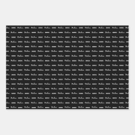 Trouwjurk Naam | Halloween Bruiloft Paars Oranje Inpakpapier Vel