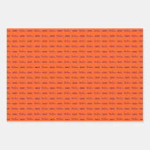 Trouwjurk Naam | Halloween Trouwfeest Paars Oranje Inpakpapier Vel (Voorkant 3)