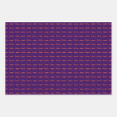 Trouwjurk Naam | Halloween Trouwfeest Paars Oranje Inpakpapier Vel (Voorkant 2)