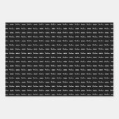 Trouwjurk Naam | Halloween Trouwfeest Paars Oranje Inpakpapier Vel (Voorkant)