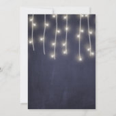 Trouwjurk Navy Chalkboard Winter Vrijgezellenfeest Kaart (Achterkant)