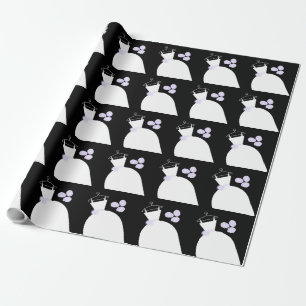 Trouwjurk Paars zwart Cadeaupapier