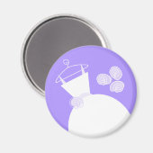 Trouwjurk Paarse koelkastmagneet Magneet (Voorkant / Achterkant)