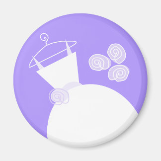 Trouwjurk Paarse koelkastmagneet Magneet