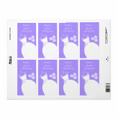 Trouwjurk Paarse 'Namen en datum' label (Full Sheet)