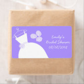 Trouwjurk Paarse Vrijgezellenfeest horizontaal Etiket (Insitu)