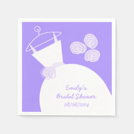 Trouwjurk Paarse vrijgezellenfeest 'Tekst' Servet