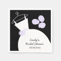 Trouwjurk Paarse vrijgezellenfeest 'Text' zwart