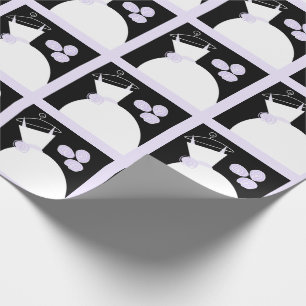 Trouwjurk Paarse zwarte pastel Cadeaupapier
