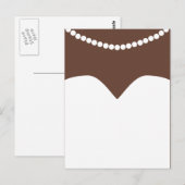 Trouwjurk Pearl Ketting Brown Skin Bridal Briefkaart (Voorkant / Achterkant)