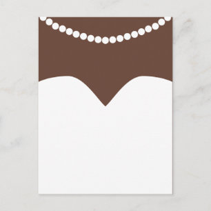 Trouwjurk Pearl Ketting Brown Skin Bridal Briefkaart
