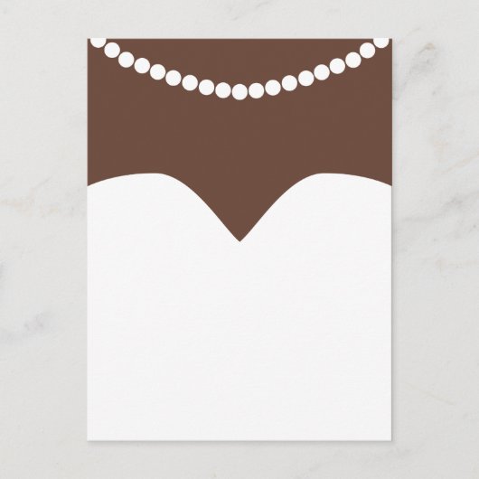 Trouwjurk Pearl Ketting Brown Skin Bridal Briefkaart (Voorkant)