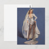 Trouwjurk pin-up briefkaart (Voorkant / Achterkant)