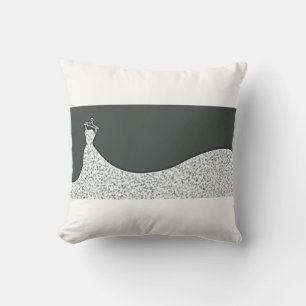 Trouwjurk polyester gooi kussen. kussen