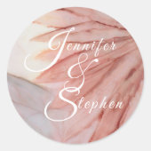 Trouwjurk Pretty in Pink Ronde Sticker (Voorkant)