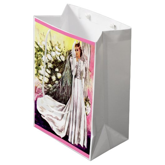 Trouwjurk print 1938 medium cadeauzakje (Voorkant Gekanteld)