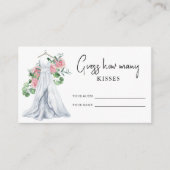 Trouwjurk - Raad hoeveel kussen bruids spel Informatiekaartje (Voorkant)