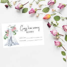 Trouwjurk - Raad hoeveel kussen bruids spel Informatiekaartje