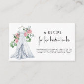 Trouwjurk - Recept voor de aanstaande bruid Informatiekaartje (Voorkant)