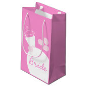 Trouwjurk Roze Bruid cadeautas kleine zak (Achterkant Gekanteld)