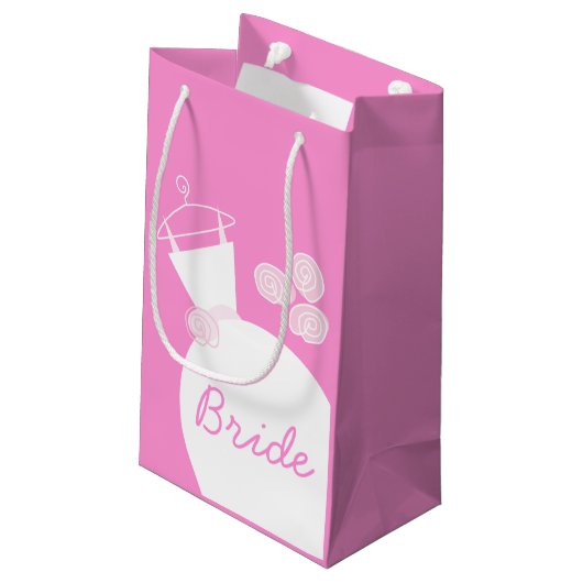 Trouwjurk Roze Bruid cadeautas kleine zak (Achterkant Gekanteld)