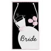 Trouwjurk Roze Bruid zwart pastel klein Klein Cadeauzakje (Achterkant)