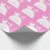 Trouwjurk Roze 'Bruidsmeisje' Cadeaupapier (Hoek)